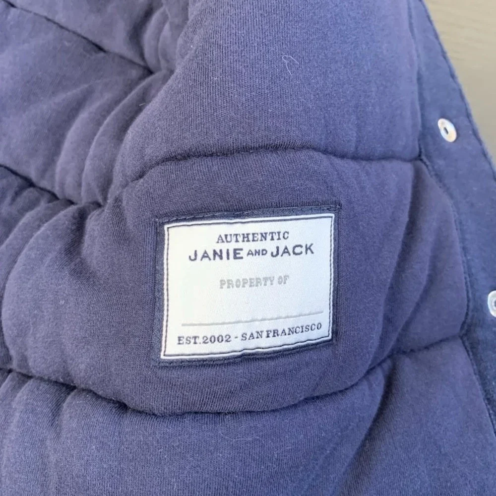 Janie and Jack Navy Blue Cable Knit Puffer Vest‎ Preppy Holiday Boys Youth 5-6
